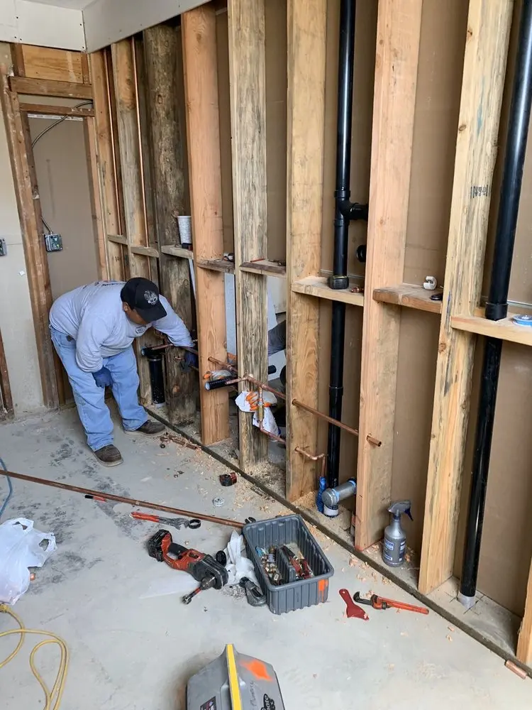 Commercial rough-in plumbing for Gas Line Repair in Zenda